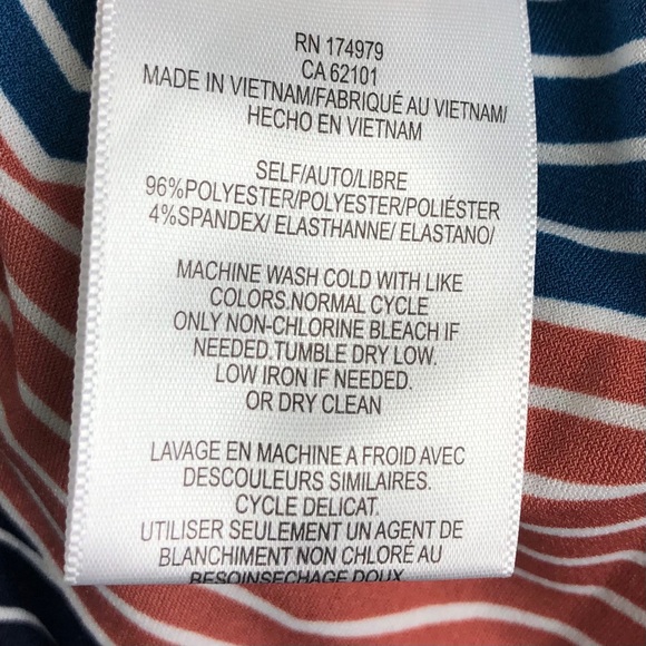 BCBGMaxAzria Digital Wave Chevron Striped Shift Jersey Dress Size S - Picture 6 of 8